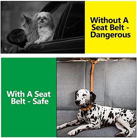 Plutus Pet Dog Seat Belt for Car Headrest, Reflective with Elastic Bungee - Image 3