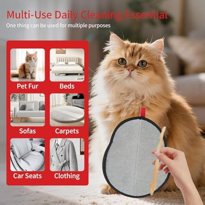 Pet Hair Removal Glove, Magic Brush Electrostatic Mitt for Dogs & Cats, Reusable Grooming Gloves - Dog Hair Remover Tool with 5-Finger Design for Couch, Carpet, Clothing & Car Seat(Red) - Image 5