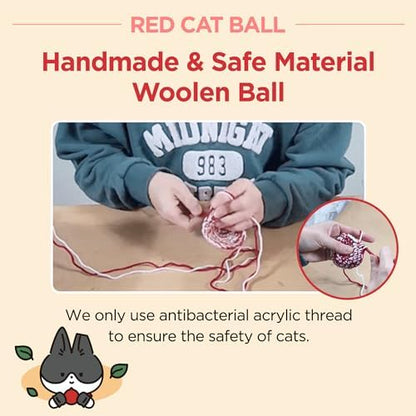 JAYU PET Red Cat Ball, 2.7 inch - Image 6