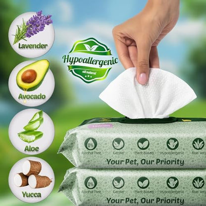 Petazy Pet Wipes for Dogs & Cats - Paws, Ears & Butt Cleaning, 100 Count - Image 2