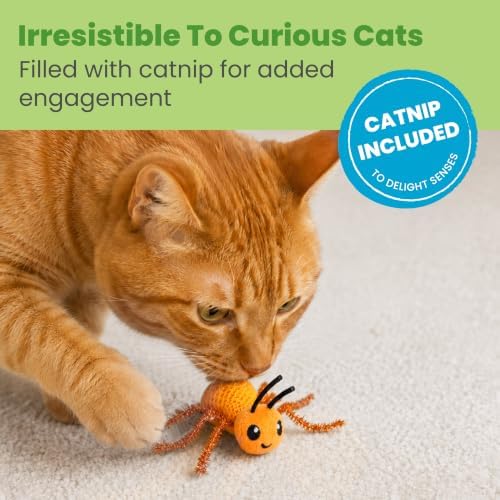 Catstages Ant-Tastic Dental Cat Toys with Catnip, Dental Mesh to Help Clean Teeth, Prey-Driven Bat & Carry Play for Cats & Kittens, 3", 3-Pack - Image 5