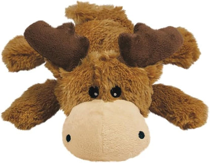 KONG Cozie Plush Dog Toys 2 Pack – Durable & Soft Squeaky Toys for Medium Dogs – Assorted Animal Characters (Marvin The Moose)