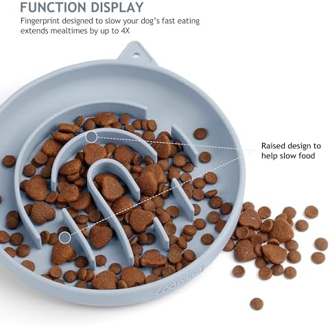 Coomazy Slow Feeder Cat Bowl Silicone Pet Puzzle Feeder for Slow Eating - Image 2