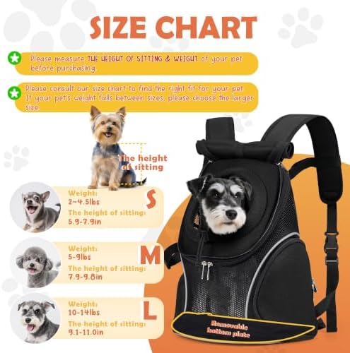 WOYYHO Pet Dog Carrier Backpack with Windows, Ventilated Small Dog Backpack - Image 5