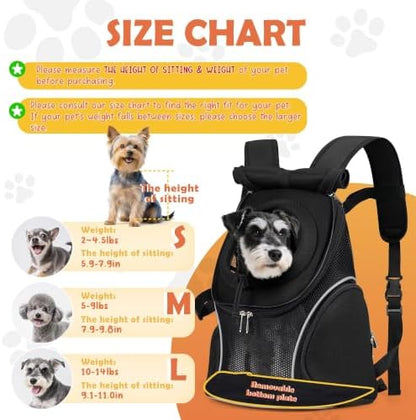 WOYYHO Pet Dog Carrier Backpack with Windows, Ventilated Small Dog Backpack - Image 5