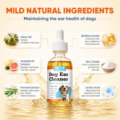 Dog Ear Cleaner and Infection Treatment,Natural Ear Drops for Dogs, Gentle Relief for Itching, Irritation, Wax Build-Up & Infections,Safe Ear Cleaning Solution for All Breeds & Ages - Image 3