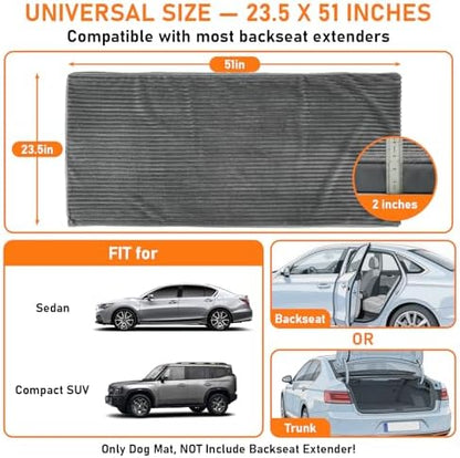 Backseat Dog Bed Mat, 2in Waterproof Dog Bed for Car, 23.5x51in - Image 3