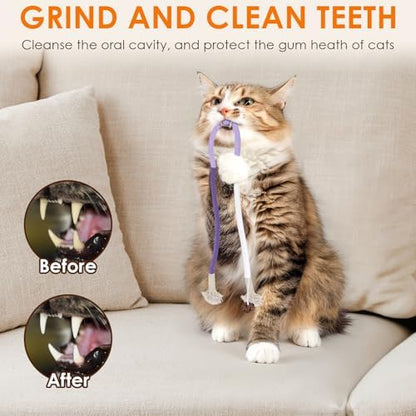 TINDTOP Cat Toys Chew Ropes, 3 Pack Interactive Cat Nip Kicker Toy - Image 4