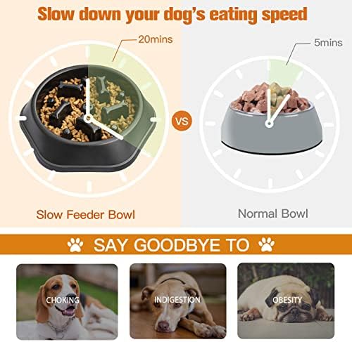 UPSKY Slow Feeder Dog Bowl Anti-Chocking Slower Feeding Pet Puzzle Bowls - Image 3