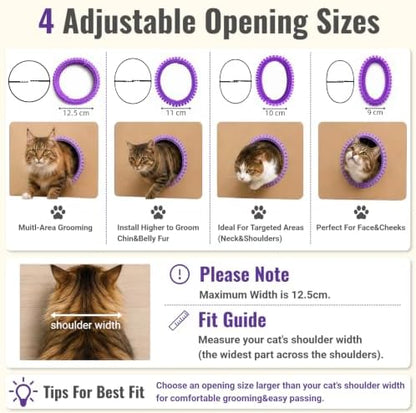 Cat Self Groomer Arch for Cardboard Boxes (Lavender | Start Kit) - Image 3