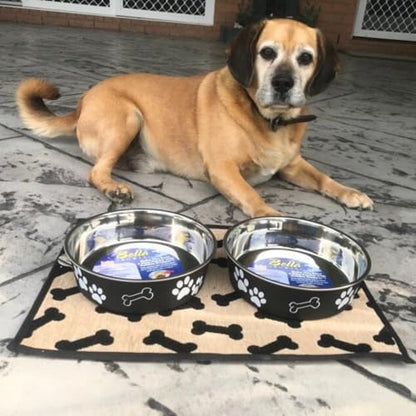 Loving Pets Bella Dog Bowls- Stainless Steel Dog & Cat Bowls - Spill Proof Dog Food Bowl, Cat Bowl, Puppy Essentials & Pet Supplies Great for Home & Travel (X-Large 65-100lbs, Espresso) - Image 5
