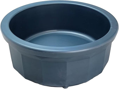 Pet Crock Bowl – Thick Durable Plastic Non-Tip Food & Water Dish for Dogs, Cats & Small Animals - 4.5 Inch Diameter - Indoor/Outdoor – Chew Resistant, Easy Clean (Blue, Small 8oz)