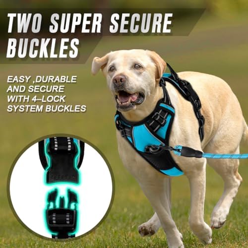 BARKBAY Dog Harness No Pull for Large Dogs Front Back Clips,Dog Vest - Image 4