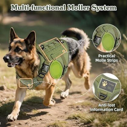VavoPaw Heavy Duty Tactical Dog Harness for Small Dogs, No Pull Adjustable - Image 6