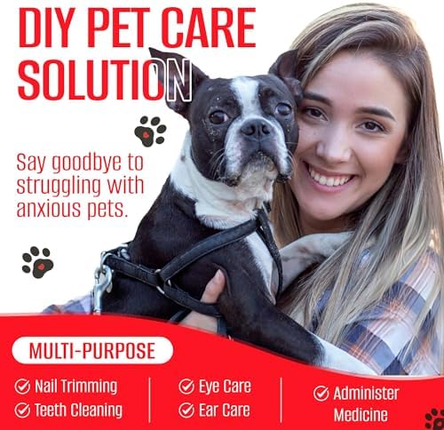 Dog Grooming Hammock for Cats – Pet Restraint for Nail Trimming with Pet Nail Clipper – Dog Sling for Grooming, Pet Hammock for Nail Cutting & Grooming Harness (Legs Spacing: 3.9-8.9”)/Max W:12lb) - Image 7