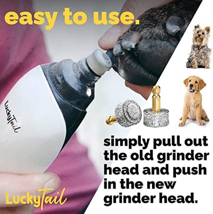 LUCKY TAIL - Dog Nail Grinder - Regular - Replacement Head - for Small, Medium & Large Dogs - Premium Quality - Diamond Tip Drill Bit - Professional Dog Nail Trimmers - Grooming Tool kit - 1 Pack - Image 6