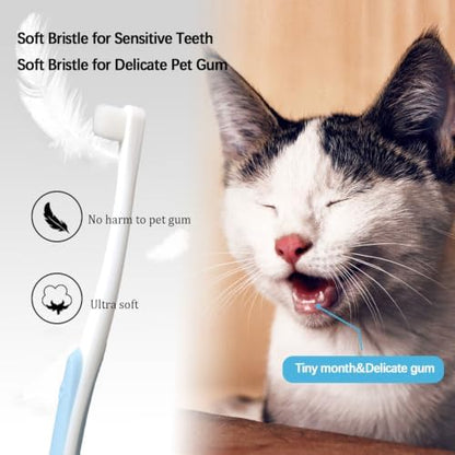 JGocot Small Dog Toothbrush,|Micro Brush Head|Nano Bristle|Soft Pet Toothbrush for Sensitive Gum&Teeth, Dog Teeth Cleaning Kit for Puppy, Kitten, Cats&Miniature Toy Size Dogs - Image 5