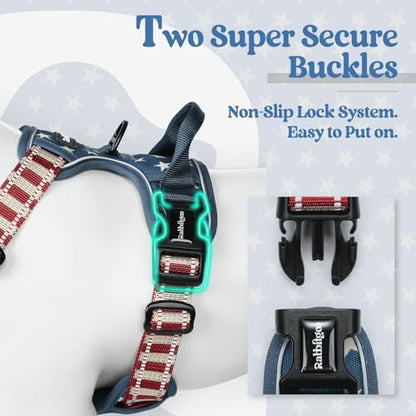 rabbitgoo Dog Harness, No Pull for Large Dogs with 2 Leash Clips, Pet Vest - Image 3