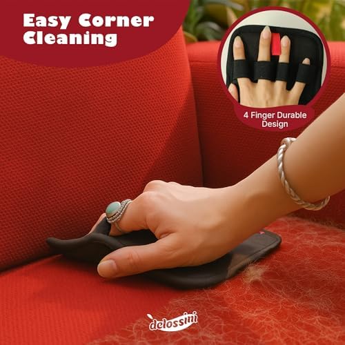 Pet Hair Removal Glove, Reusable Electrostatic Pet Hair Remover Glove for Cat & Dog, Washable 4 Finger Upgraded Version Pet Hair Mitt for Couch, Furniture, Car Seat - 2 PCS - Image 2
