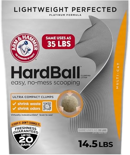 ARM & HAMMER HardBall Clumping Cat Litter, Garden Bloom, 14.5 Lbs by ARMHAMMER