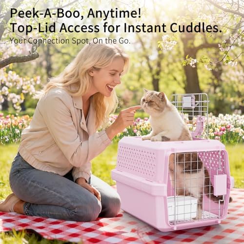 RIZZARI Airline Pet Carrier: Hard-Sided Small Cat & Dog Crate with Bowl - Image 5