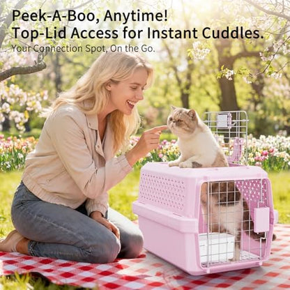 RIZZARI Airline Pet Carrier: Hard-Sided Small Cat & Dog Crate with Bowl - Image 5