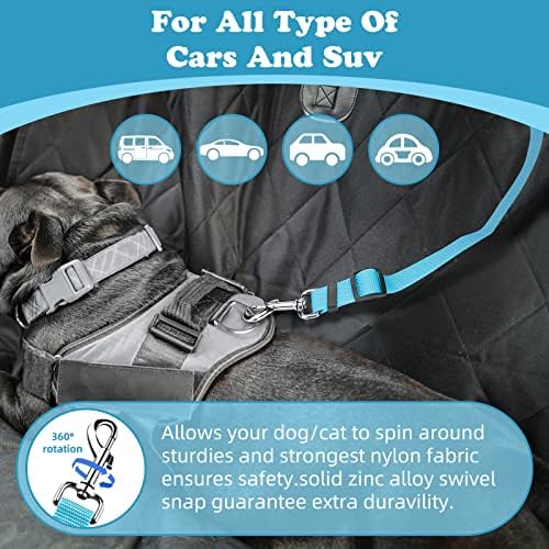 BWOGUE 2 Pack Dog Seat Belt for Car, Headrest Restraint Nylon Safety Straps - Image 5