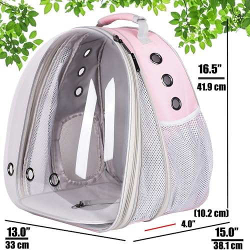 Front Expandable Cat Backpack Carrier, Fit up to 20 lbs, Space Capsule Bubble Window Pet Carrier Backpack for Large Fat Cat and Small Puppy - Image 2