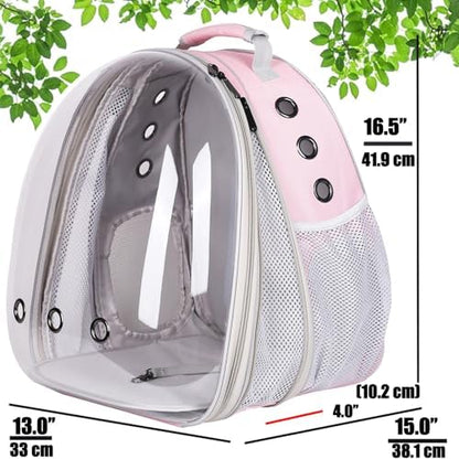 Front Expandable Cat Backpack Carrier, Fit up to 20 lbs, Space Capsule Bubble Window Pet Carrier Backpack for Large Fat Cat and Small Puppy - Image 2
