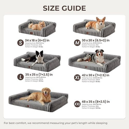 Orthopedic Dog Bed Medium 30x20x8.5” Washable Cover Grey - Image 2