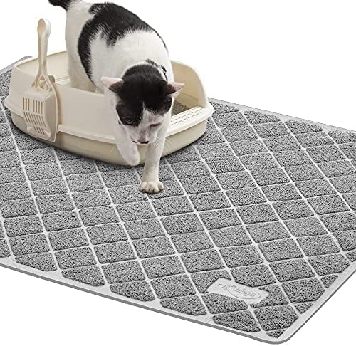 Niubya Premium Cat Litter Mat, Litter Box Mat with Non-Slip and Waterproof Backing, Litter Trapping Mat Soft on Kitty Paws and Easy to Clean, Cat Mat Traps Litter from Box by Niubya