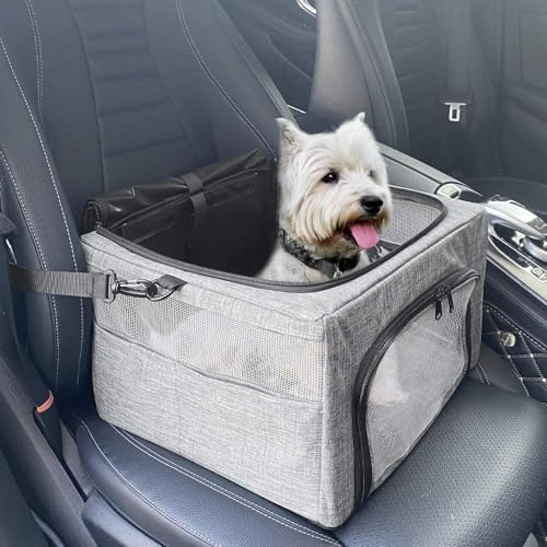 SlowTon Dog Car Seat - with Reinforced Metal Frame for Pets up to 15lbs by SlowTon
