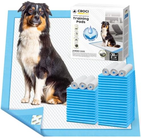 CROCI XXL Puppy Pads with Adhesive Tabs Disposable Pee Pads 36x36in 30Ct by CROCI