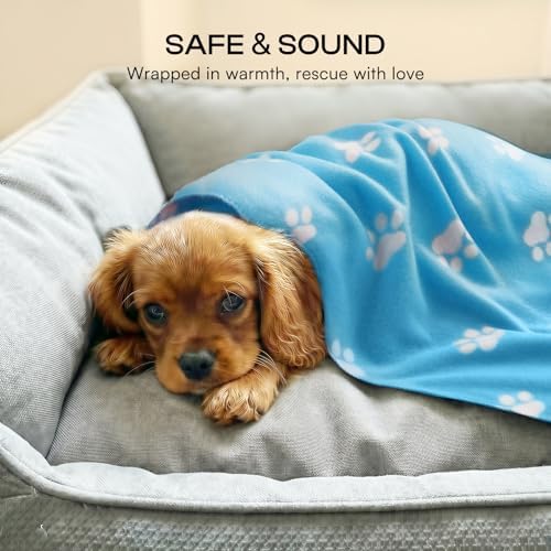 LINENLUX Fleece Dog Blankets 6-Pack, Soft Stretchy for Small Medium Puppy - Image 4