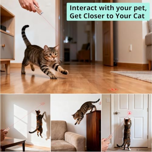 TBTeek Cat Toy, with Metal Case, 2 Pieces, 7 Adjustable Pattern(Rose Gold) - Image 2