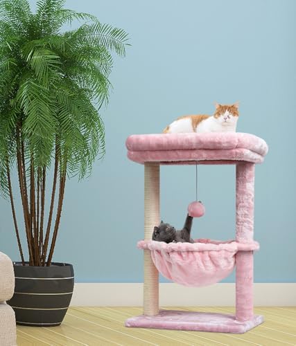 SYANDLVY Small Pink Cat Tree for Indoor Cats, Activity Tower for Kittens - Image 6