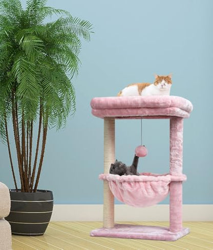 SYANDLVY Small Pink Cat Tree for Indoor Cats, Activity Tower for Kittens - Image 6