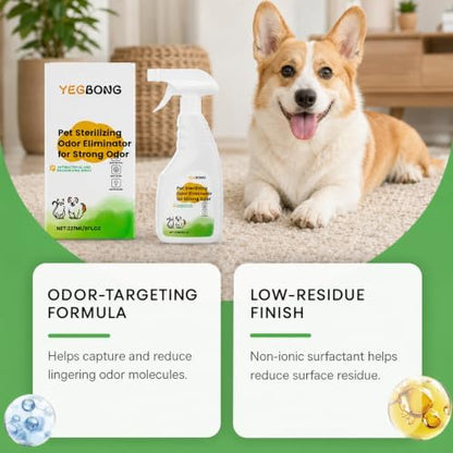 Pet Odor Eliminator Spray for Dogs & Cats, Pee Urine Pop Odor Deodorizer Spray for Litter Box, Bed, Carpet, Upholstery, Sofa, Fabric & Car Interior, Air Freshener for Pets Household, 8 FLoz - Image 5