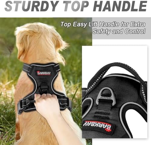 BARKBAY Dog Harness No Pull for Large Dogs Front Back Clips,Dog Vest - Image 3