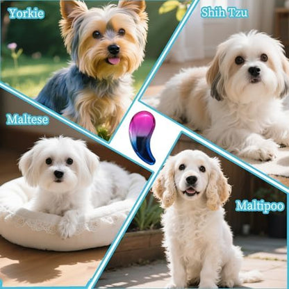Comma-Shaped Small Dog Brush, Puppy Essentials (Gradient Color) - Image 4