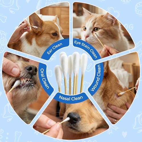 Dog Ear Swabs, 6 Inch Long Cotton Swabs (100 Pcs) - Image 6