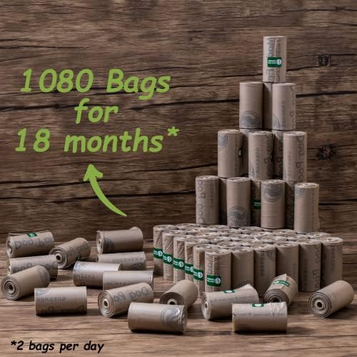 GREENER WALKER Poop Bags for Dog Waste, 1080 Doggy Waste Bags Extra Thick Strong 100% Leak-Proof (Brown) - Image 5