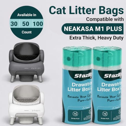 Extra Thick Replacement liners for Neakasa M1 Plus Litter Box, 100 Bags - Image 3