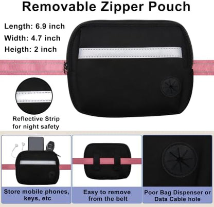 Hands Free Crossbody Bungee Waist Belt Dog Leash for Running - Image 3