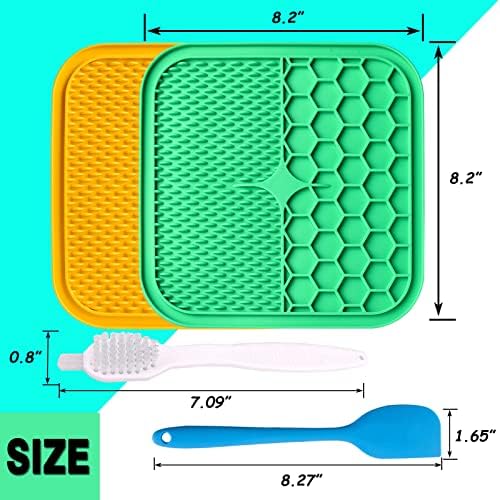 XIGOU Dog Lick Pad, 2-Pack Large Licking Mat for Dogs, Slow Feeder Dog Licking Mat with Suction Cups. Boredom & Anxiety Reducer, Perfect for Food, Treats, Yogurt, or Peanut Butter. - Image 6