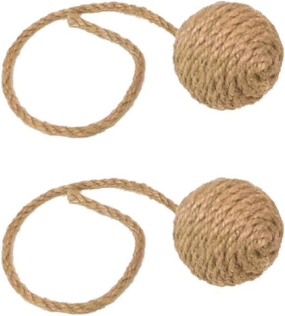 1.7in Cat Toy Ball Sisal Rope Wrapping Cat Rope Ball,2pcs