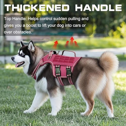 Dog Harness for Large Dogs, No Pull Tactical Vest with Front Clips - Image 3