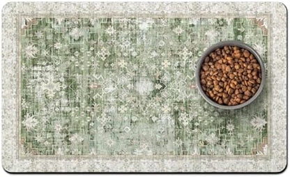 Pet Food Mats for Floor, Absorbent Dog Mat for Food and Water Dispenser Mat, Dog Food Mat Quick Dry Cat Food Mat Pet Supplies by Unknown