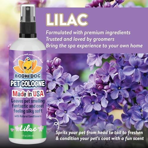 Bodhi Dog Premium Dog Cologne - Deodorizing Dog Perfume & Conditioner for Dogs & Cats - Natural Long Lasting Spray - Keeps Pets Fresh All Day - Gentle & Safe Formula, Made in USA (Lilac 8 Fl Oz) - Image 3