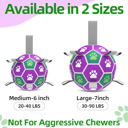 Diman Dog Balls with Straps, 7 Inch Puppy Soccer Ball for Dogs - Image 2